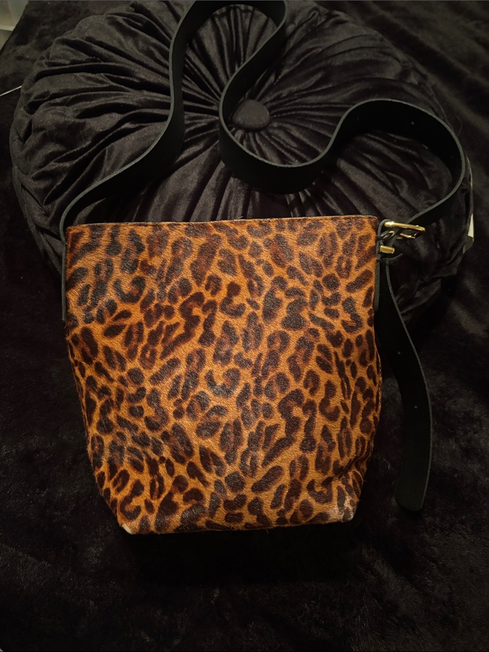 Madewell Leopard Print Crossbody Bag in Brown and Black